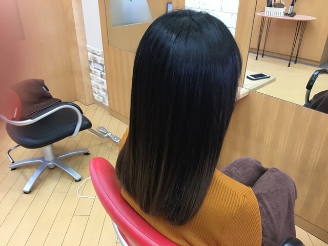 髪質改善トリートメント仕上がり