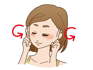 頭皮マッサージのイラスト