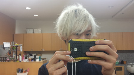 紫シャンプー紫トリートメントを使って5日目の写真　横