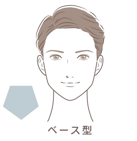 ベース型の男性のイラスト