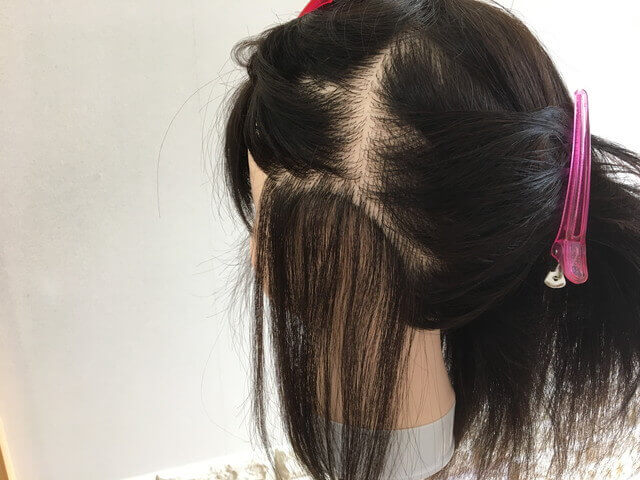 小さい範囲のインナーカラーバックの写真