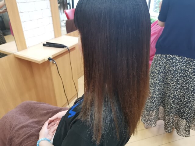 インナーカラーアッシュカラー後左