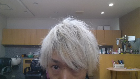 紫シャンプー紫トリートメントを使って5日目の写真　アップ