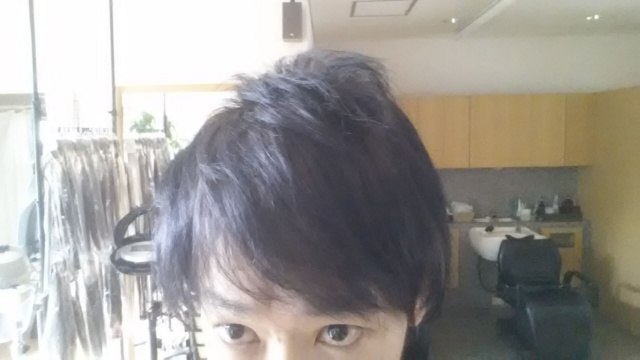 黒染め色落ち3日目の写真