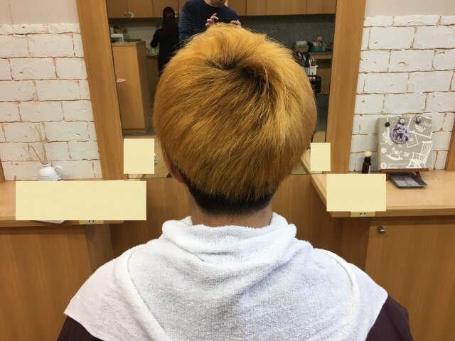 ホワイトブリーチ前の写真