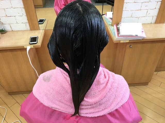 酸熱トリートメント中の写真