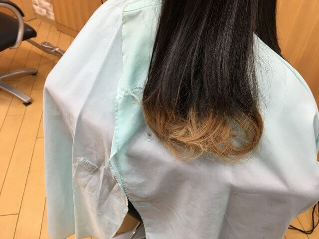 クレイツで巻き終えた髪の毛を降ろした状態の写真