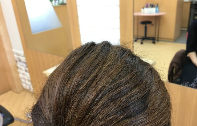 立つアホ毛の写真