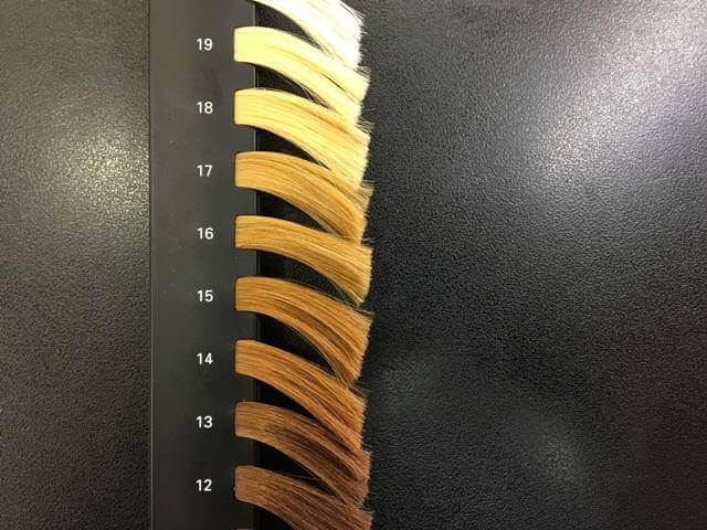 明るいトーンの髪色レベルの写真