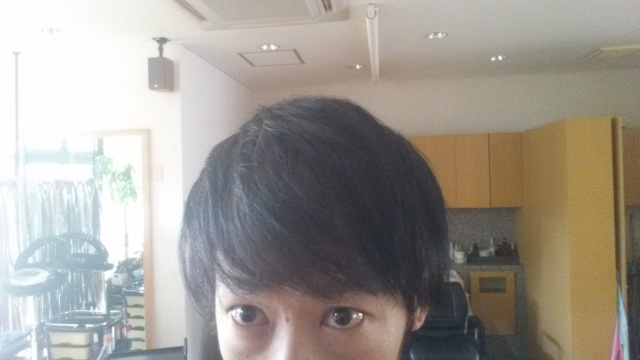 黒染めの色落ち4日目の写真