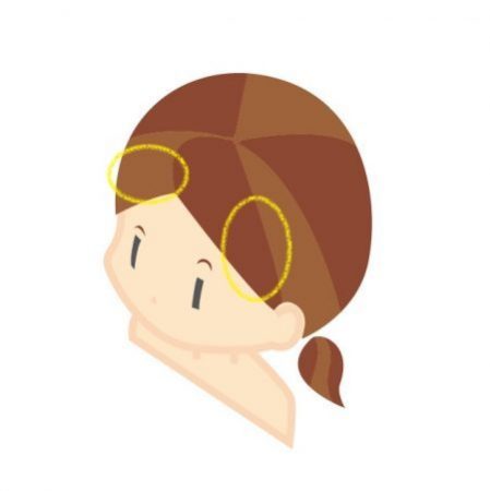 生え際の染まり易い場所のイラスト写真
