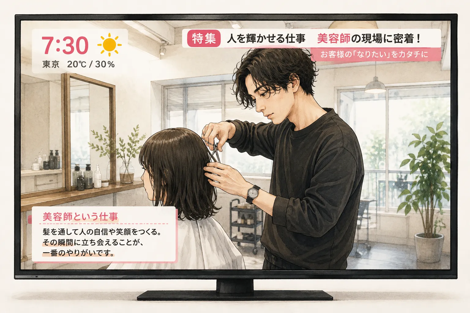 美容師のテレビ特集