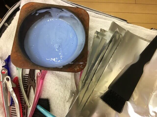 バレイヤージュカラーの道具の写真