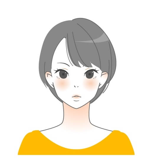 ショートヘアの女性のイラスト