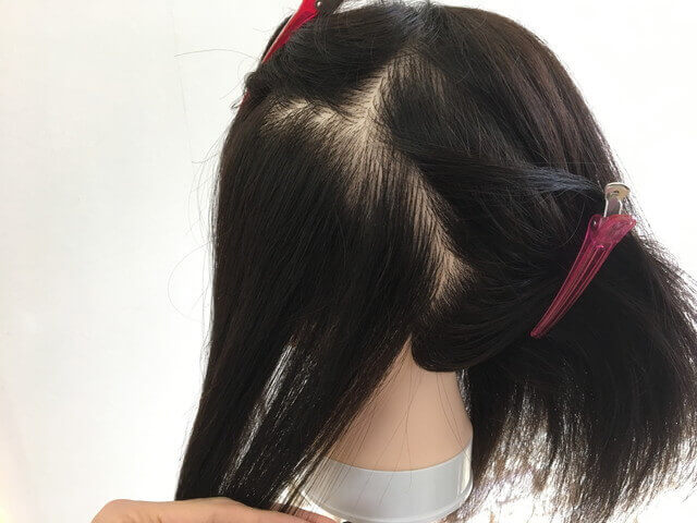 大きい範囲のインナーカラーバックの写真