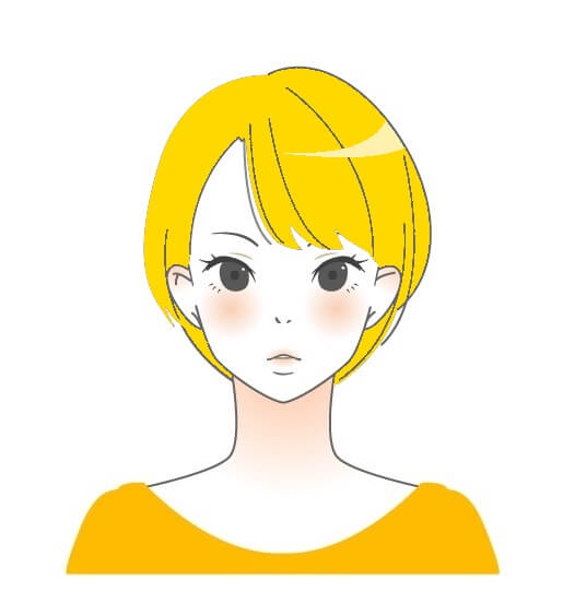 ブリーチで明るくした女性