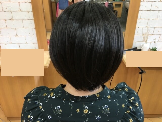 ツーブロック仕上がり後ろの写真