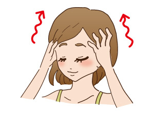 頭皮マッサージのイラスト