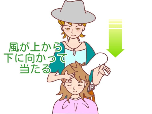 美容師の髪の乾かし方