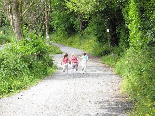 公園で遊ぶ子供の写真
