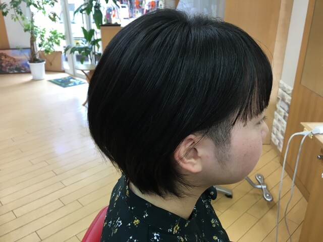 ツーブロック仕上がり耳かけ写真