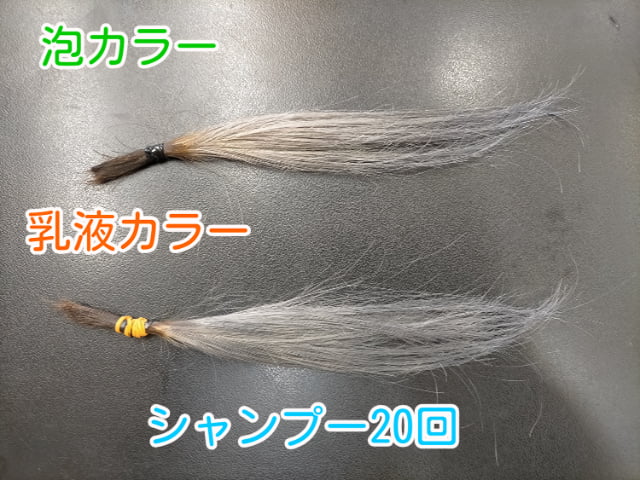 泡カラーと乳液カラーシャンプー20回