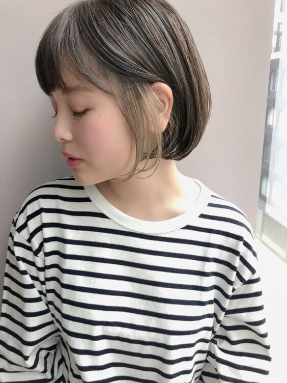ボブスタイルインナーカラー