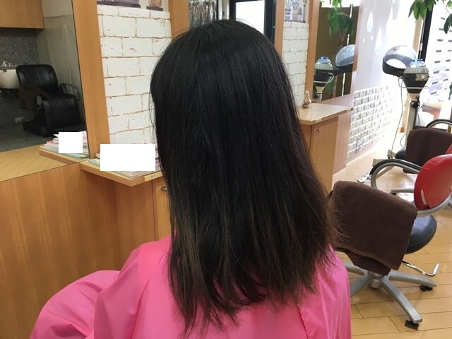 酸熱トリートメント前左の写真