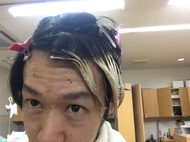 ブリーチの時間を置いたあとの写真