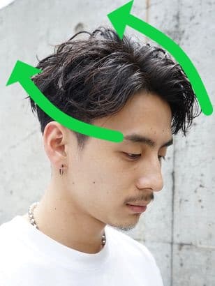 ドライヤーで乾かす風の向き