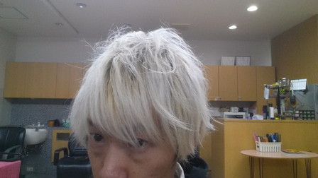 紫シャンプー紫トリートメントを使って4日目の写真　アップ横