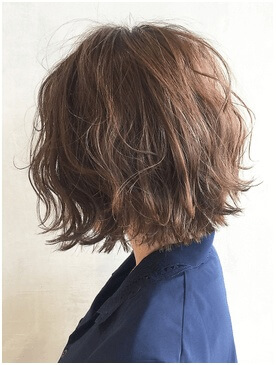 波状毛おススメセミロングの写真