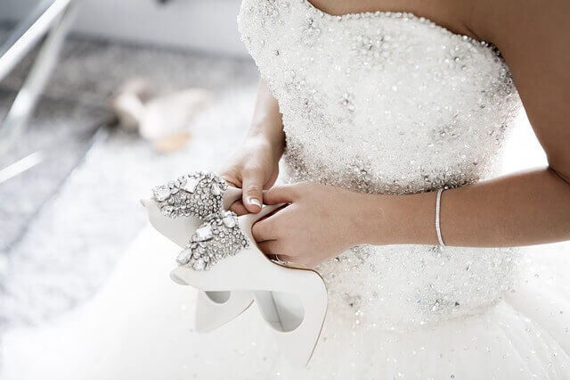 結婚式のドレスの写真