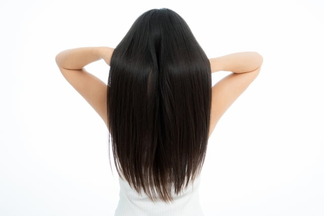 キレイなロングヘアの写真