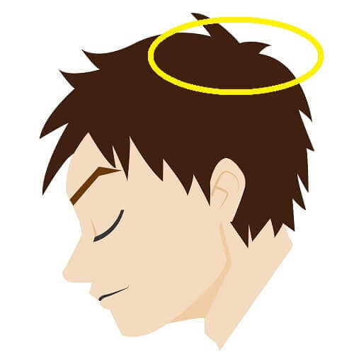頭のトップの部分