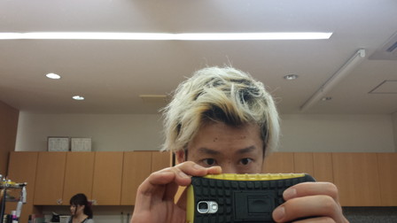 24ｈヘアスプレーでスタイリング後　昼過ぎの写真　