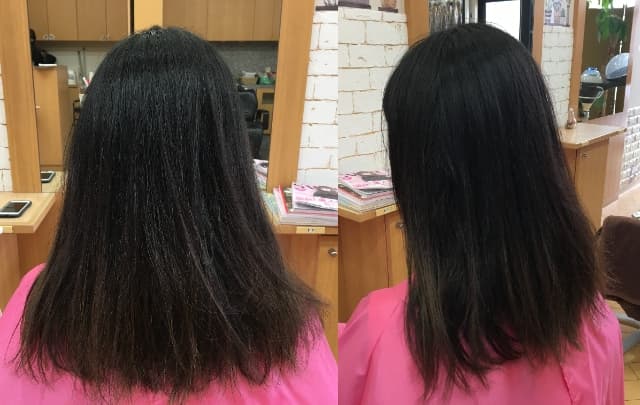 よくあるツヤツヤ髪質改善やる前