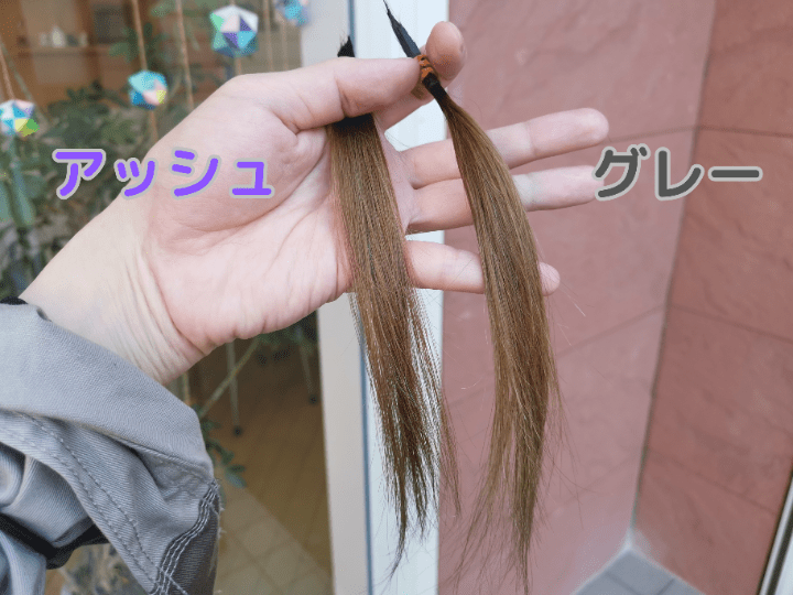 グレーとアッシュシャンプー5回屋外