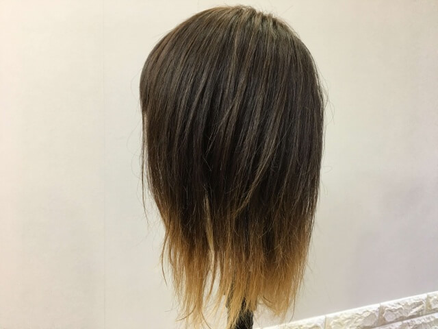 何も付けていない髪の毛の写真
