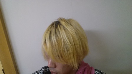 ブリーチ3回の髪の毛の写真