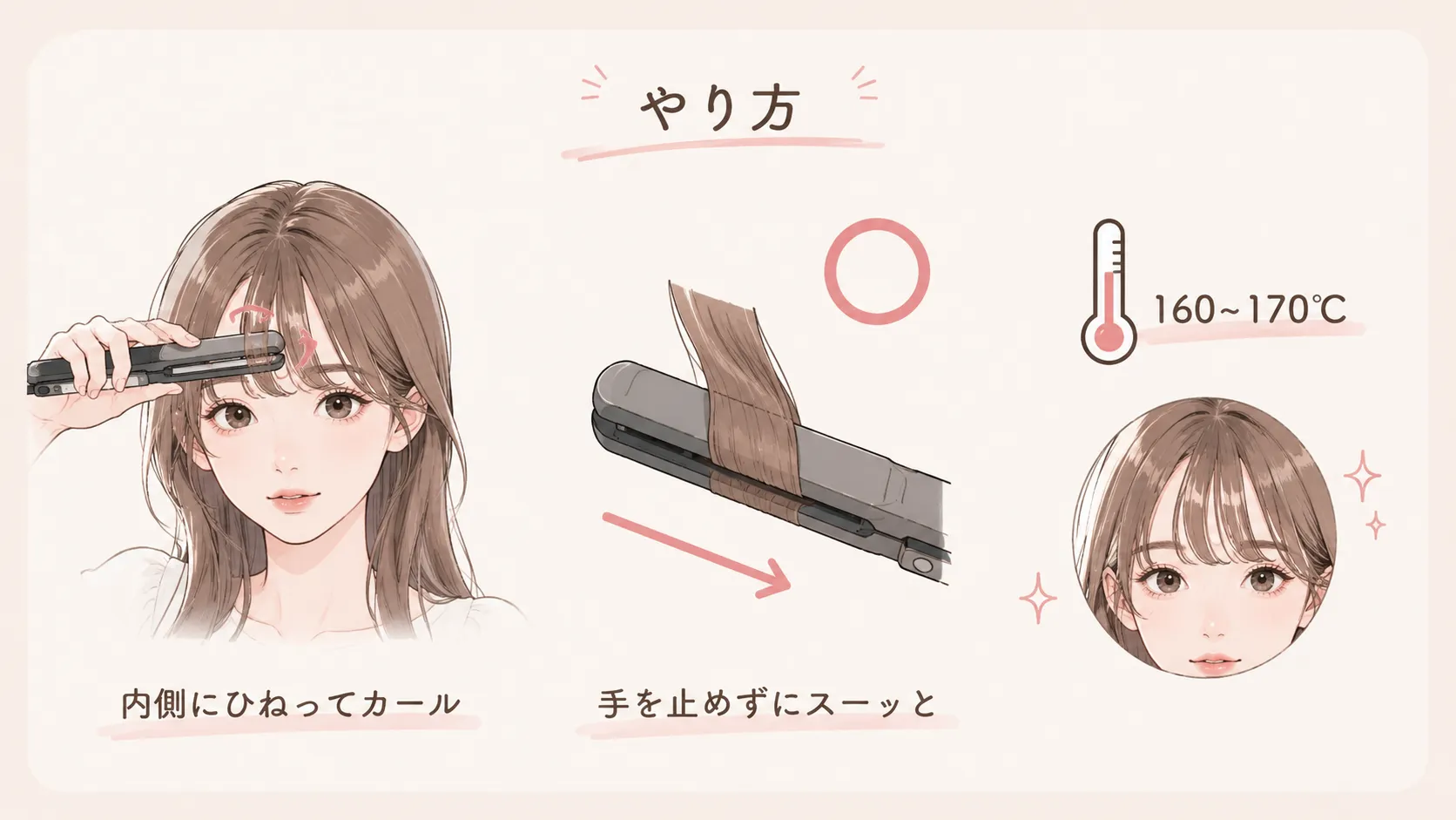前髪カールのポイント