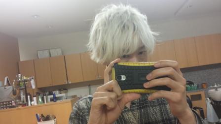 紫シャンプー紫トリートメントを使って2日目の写真　横