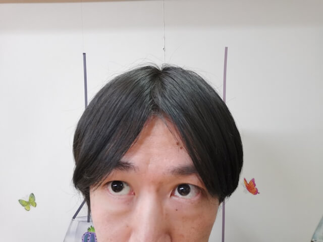 ワックスを付ける前の髪