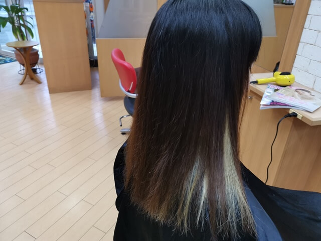 インナーカラーアッシュカラー前右