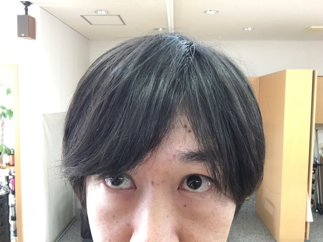 オーガニックワックスをつけた髪の毛