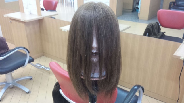 ストレートアイロンブラシ終了後の写真