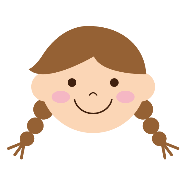 三つ編みの女の子のイラスト