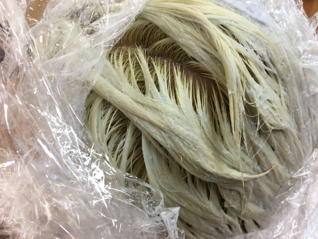 3回目ブリーチ最中の写真