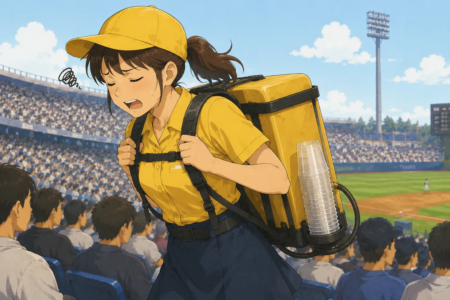ビールの売り子タンクが重い