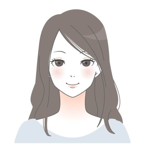 ロングヘアの女性のイラスト